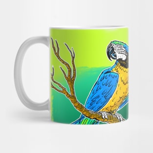 Ara Bird on square Mug